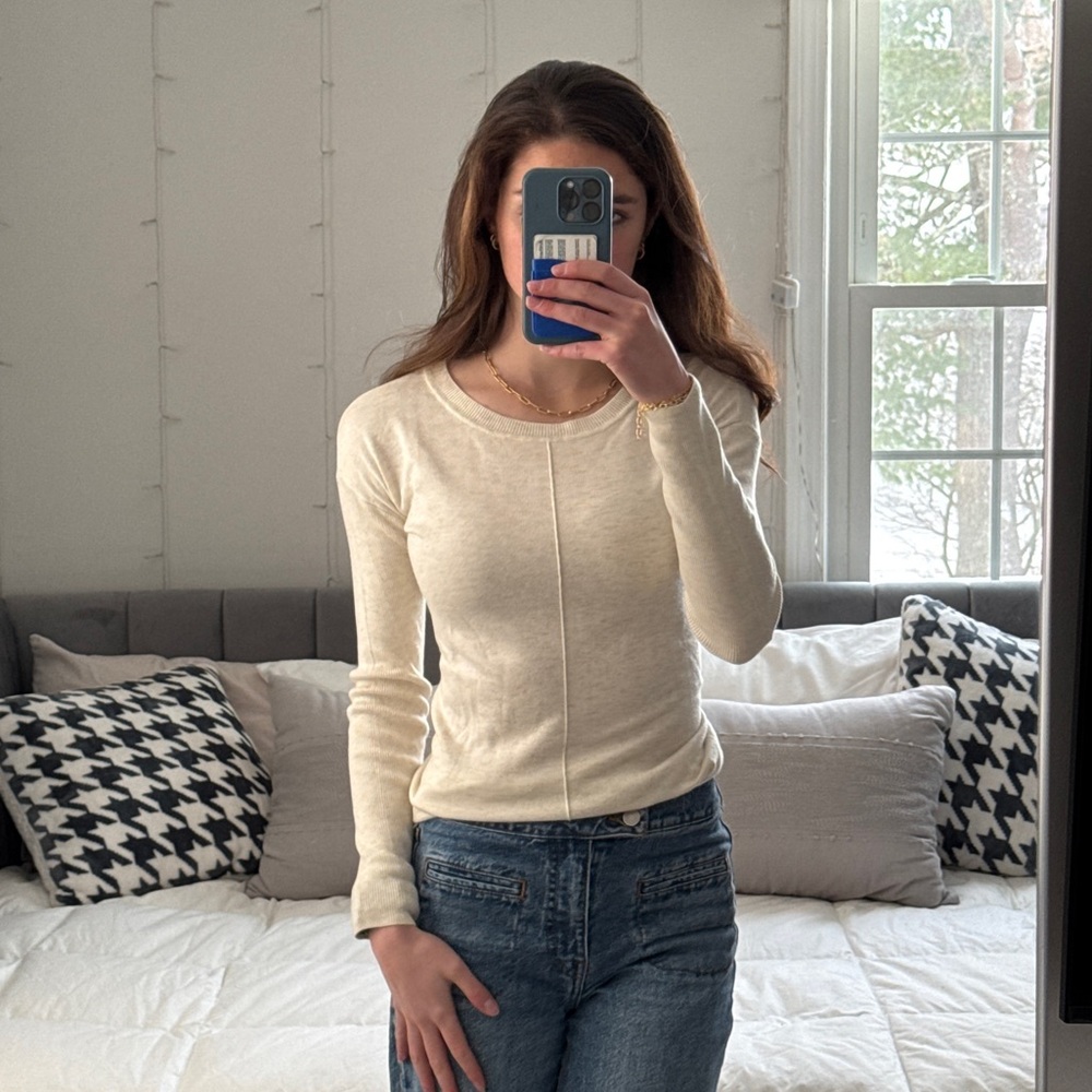 Boden Cream Women's Crew Neck Sweater